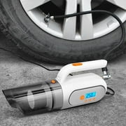 Avdolw Portable Multifunction Automatic Car Vacuum Cleaner Hand-Held Car Vacuum Cleaner 4 in 1 Car Vacuum Cleaner Air Pump,White